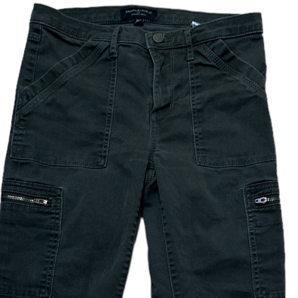 Banana Republic Factory High Rise Skinny Green Zippered Pockets Size 26/2 - Picture 2 of 6